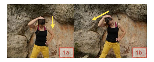 Alongamentos para escalada: flexão da cabeça e inclinação lateral